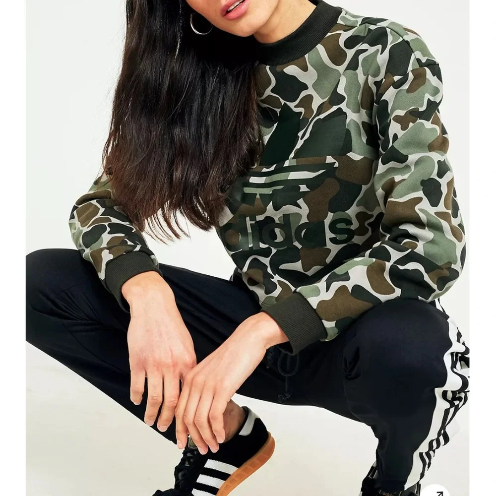 {EUC} ADIDAS Originals Camo Trefoil Sweatshirt - Picture 7 of 12
